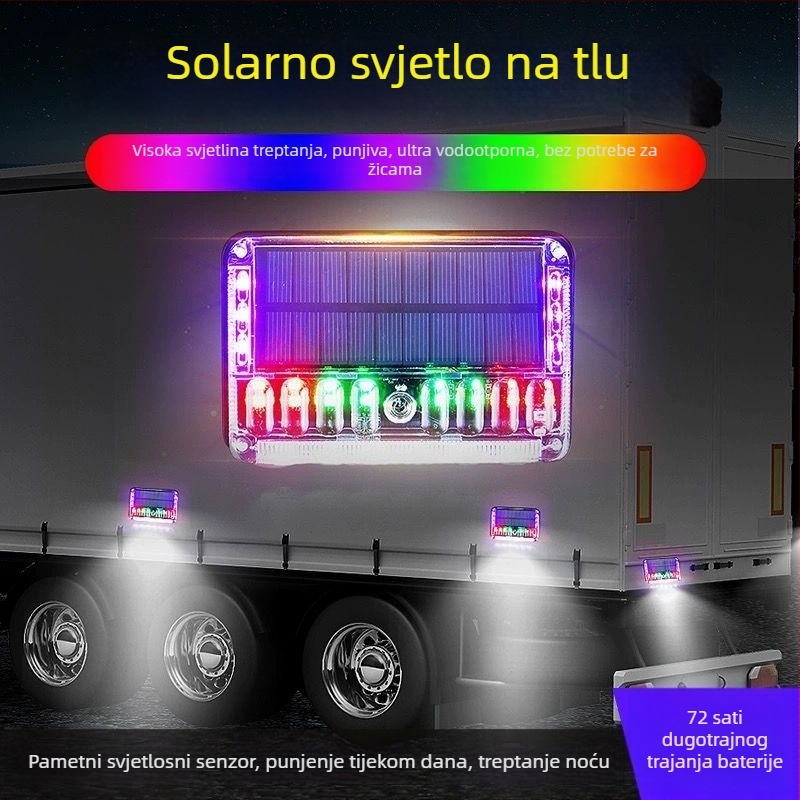 LED svjetlo za maglu za vozila – četvrtu generaciju dodirno solarno stroboskopno svjetlo; LED izvor; vijek trajanja 50 000 sati; pogodna za velike kamione, poluprikolice, prikolice, viljuškare, autobuse i motocikle
