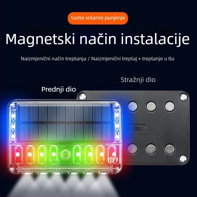 LED svjetlo za maglu za vozila – četvrtu generaciju dodirno solarno stroboskopno svjetlo; LED izvor; vijek trajanja 50 000 sati; pogodna za velike kamione, poluprikolice, prikolice, viljuškare, autobuse i motocikle