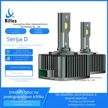 LED automobilska glavna svjetla D serija (D1S/D2S/D3S/D4S/D8S) s duplom bakrenom cijevi, 55W, 12V, 11000LM, IP67, 30000h