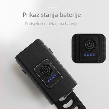 Prednje svjetlo za bicikl T6 s prikazom snage; kratki i dugi snop, USB punjenje (Marka: DTUCYCLE East; Privatna oznaka: Da; Prilagodba obrade: Ne; Uvoz: Ne)