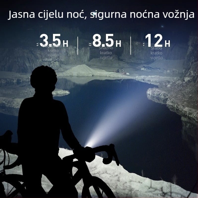 ROMARVEL RL-C Prednja svjetiljka za bicikl – Visoka svjetlost, za planinske i cestovne bicikle