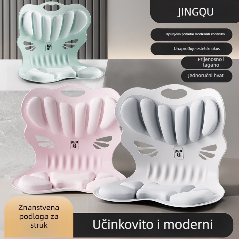 Lumbalni jastuk za sjedalo od memorijske pjene, ergonomska potpora za leđa, korekcija držanja, za ured i auto