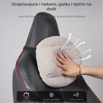 Automobilski jastučić za vrat s perforiranim prozračnim materijalom i punjenjem od sintetičkih vlakana, univerzalna kompatibilnost