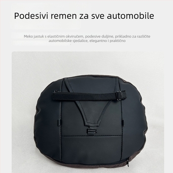 Automobilski jastučić za vrat s perforiranim prozračnim materijalom i punjenjem od sintetičkih vlakana, univerzalna kompatibilnost