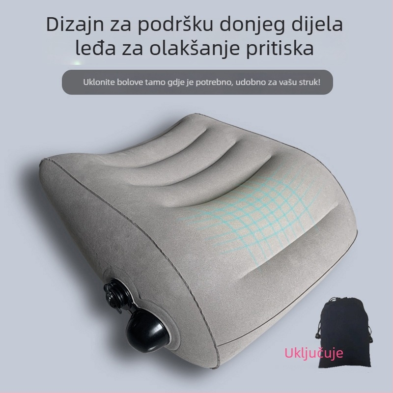 Naduvljiva lumbalna jastučnica s PVC flokiranom površinom, model MF1025, prilagodljivo, težina 0.19 kg