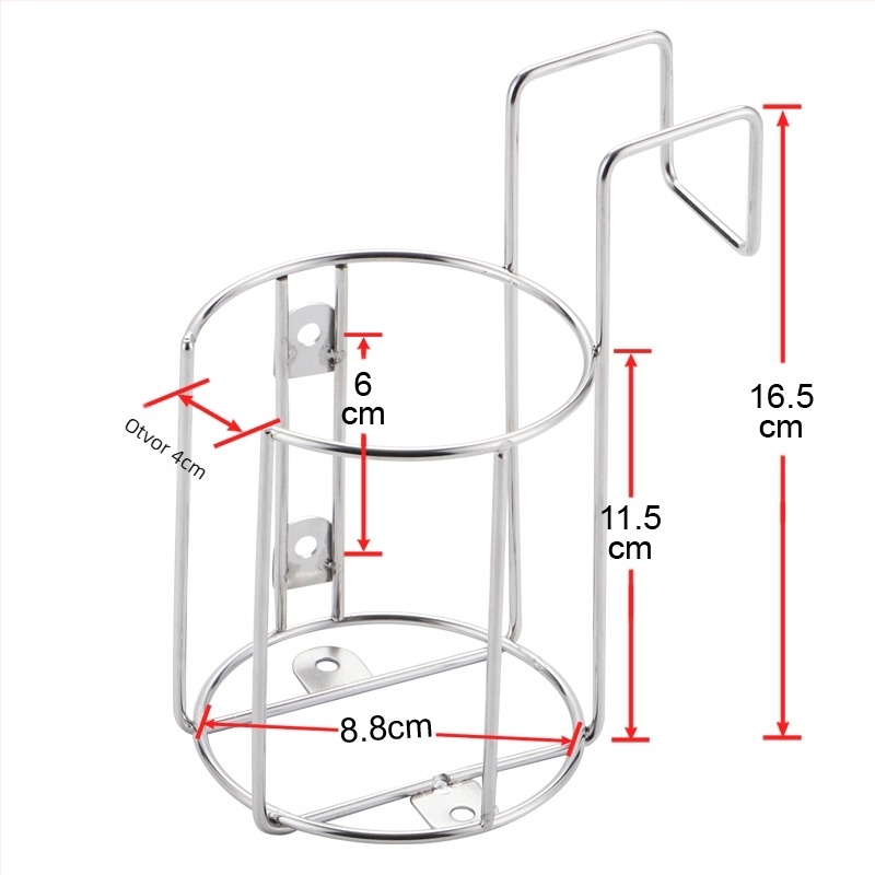 Metalni držač čaša u automobilu s izolacijom, montaža na stražnji dio sjedala, bez prilagodbe