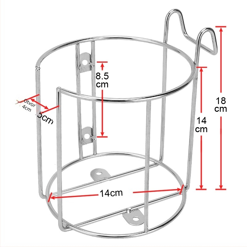 Metalni držač čaša u automobilu s izolacijom, montaža na stražnji dio sjedala, bez prilagodbe