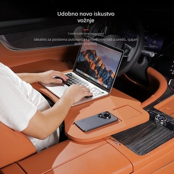Sklopivi stol u automobilu za prednja i stražnja sjedala — višenamjenski za ured i objedovanje; materijal: drvo i drugi; ugradnja: na zid; univerzalna kompatibilnost