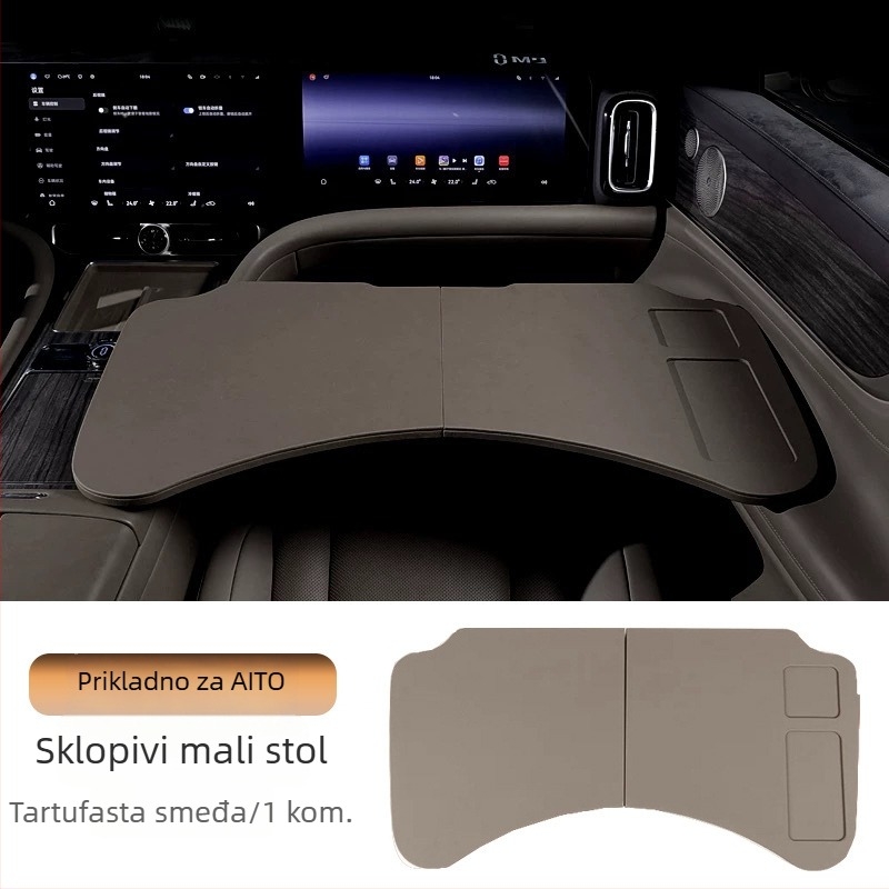 Sklopivi stol u automobilu za prednja i stražnja sjedala — višenamjenski za ured i objedovanje; materijal: drvo i drugi; ugradnja: na zid; univerzalna kompatibilnost