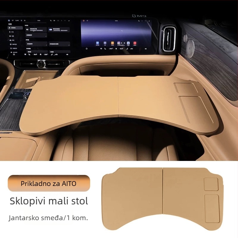 Sklopivi stol u automobilu za prednja i stražnja sjedala — višenamjenski za ured i objedovanje; materijal: drvo i drugi; ugradnja: na zid; univerzalna kompatibilnost
