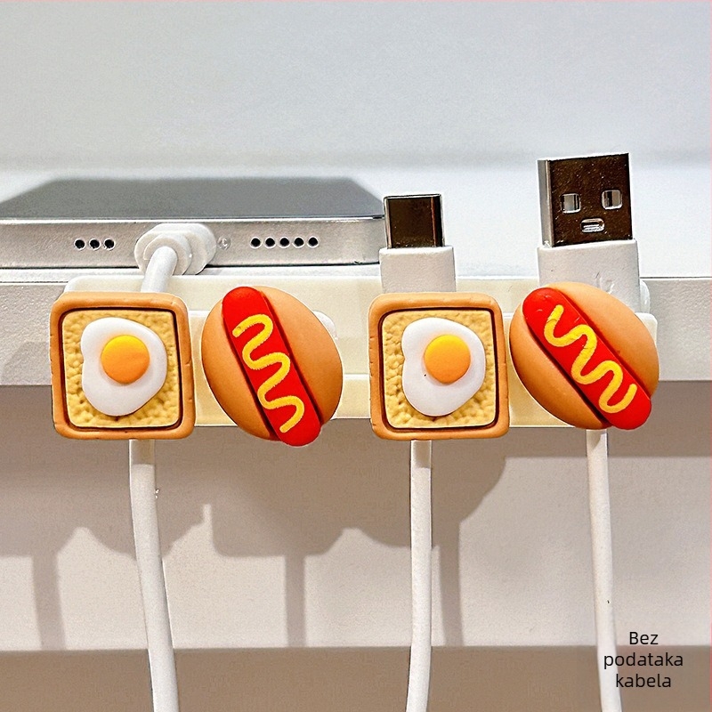 Organizator kablova za stolni prostor i noćni ormarić, skladištenje podatkovnih i punjačkih kablova, ABS materijal