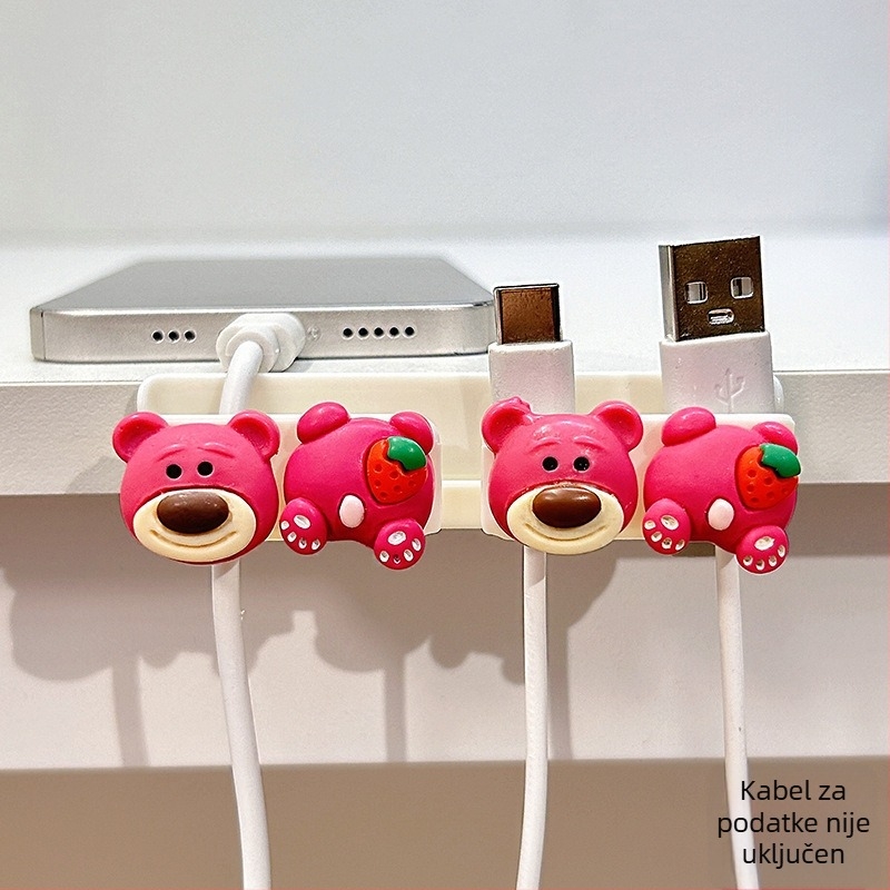 Organizator kablova za stolni prostor i noćni ormarić, skladištenje podatkovnih i punjačkih kablova, ABS materijal