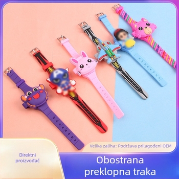 Dvostrani remen za dječji sat s preklopnim poklopcem, univerzalni tip, crtani uzorak, PVC
