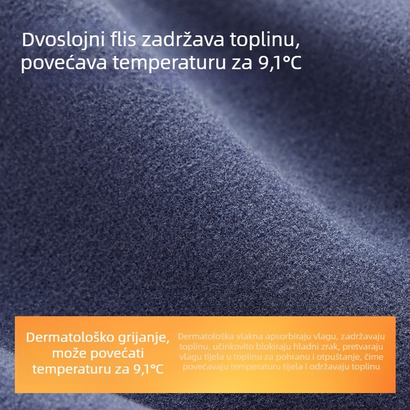 Muške termalne hlače s katiónskim kokosovim uljem za unutarnju upotrebu, grijani donji sloj, antibakterijalne, za jesen i zimu, mek dodir