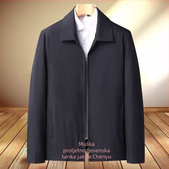 Lagana muška jakna za proljeće i jesen za starije muškarce, casual stil