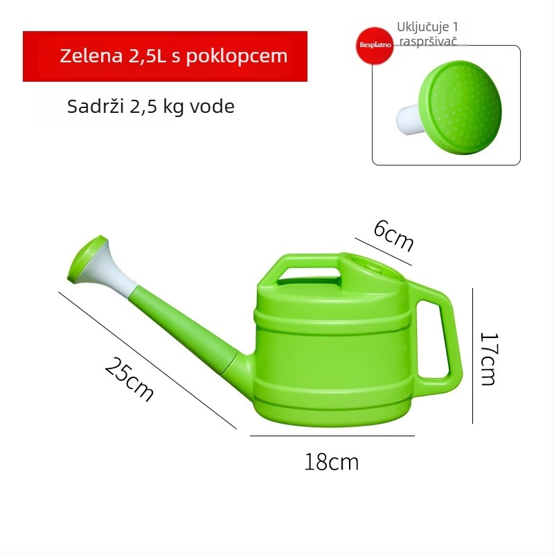 Lijevka za zalijevanje s debelim dugim vrhom, plastična