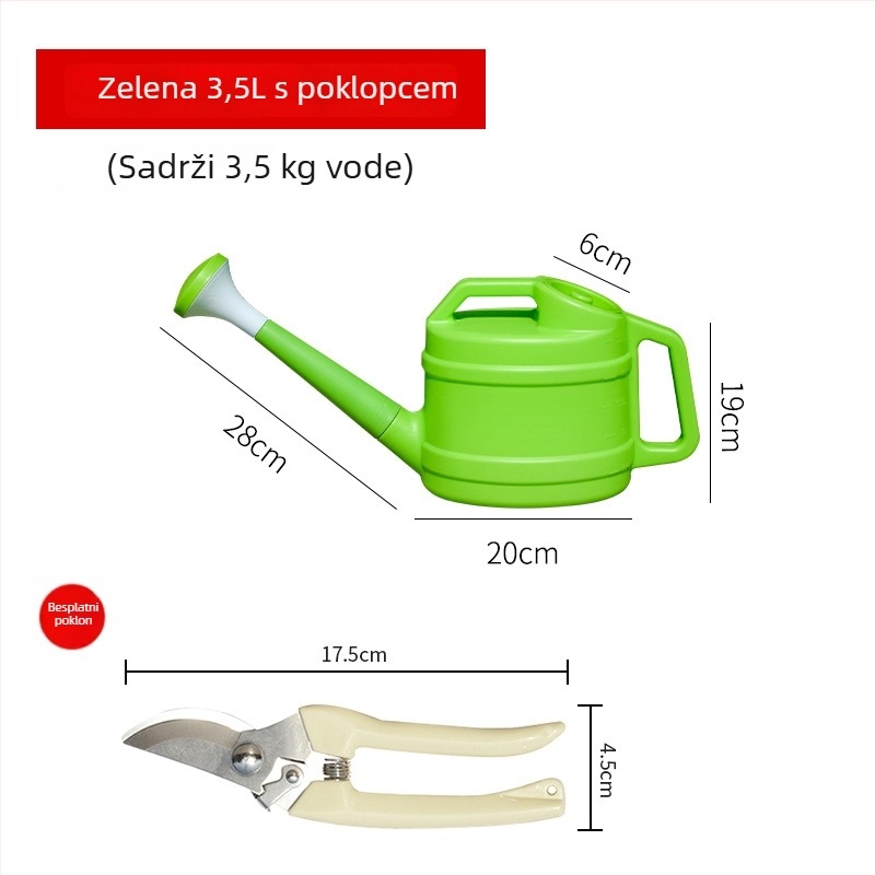 Lijevka za zalijevanje s debelim dugim vrhom, plastična