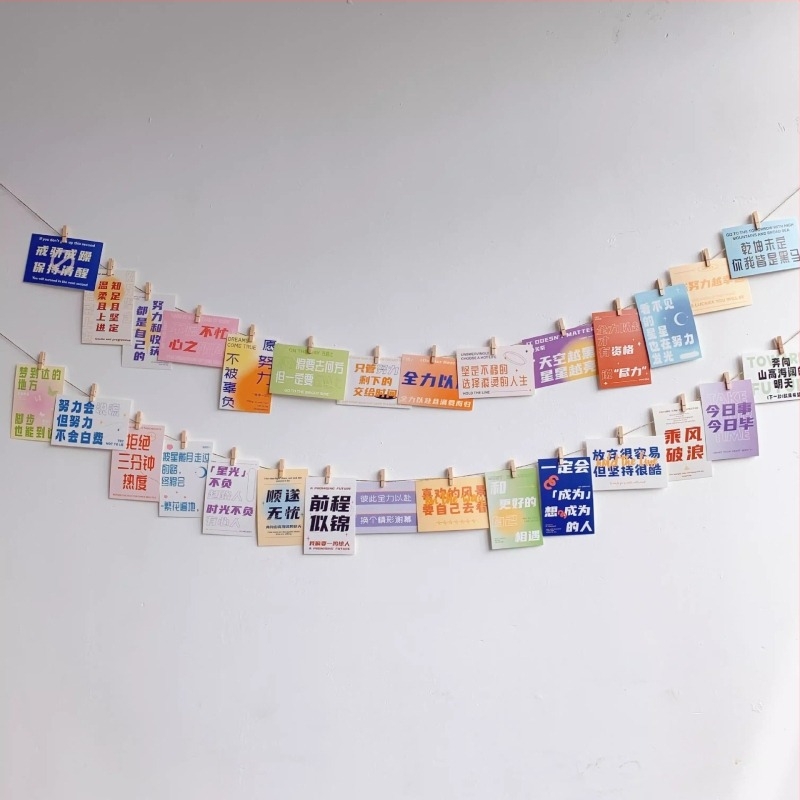 Drvena klipsa za fotografije s konopnim užetom za zidni prikaz – pogodna za sobu i učionicu. Marka: Other; Materijal: Drvo; Tip proizvoda: Hand ledger.