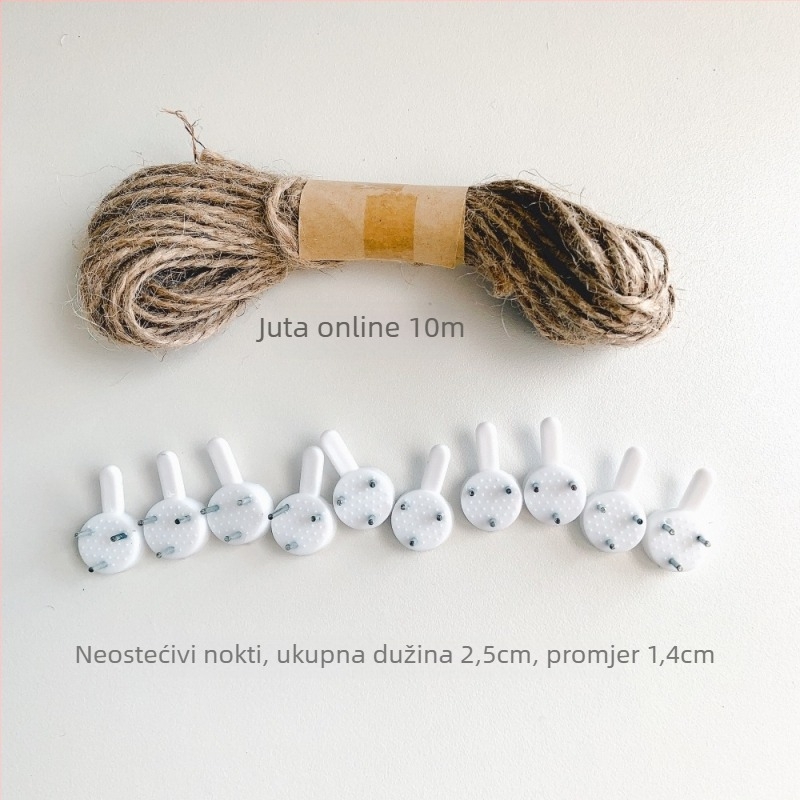 Drvena klipsa za fotografije s konopnim užetom za zidni prikaz – pogodna za sobu i učionicu. Marka: Other; Materijal: Drvo; Tip proizvoda: Hand ledger.