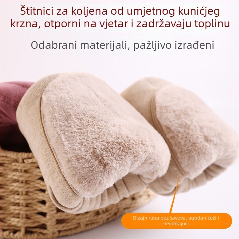 Unisex tople hlače s flis podstavom, visokim strukom, elastične, poliester