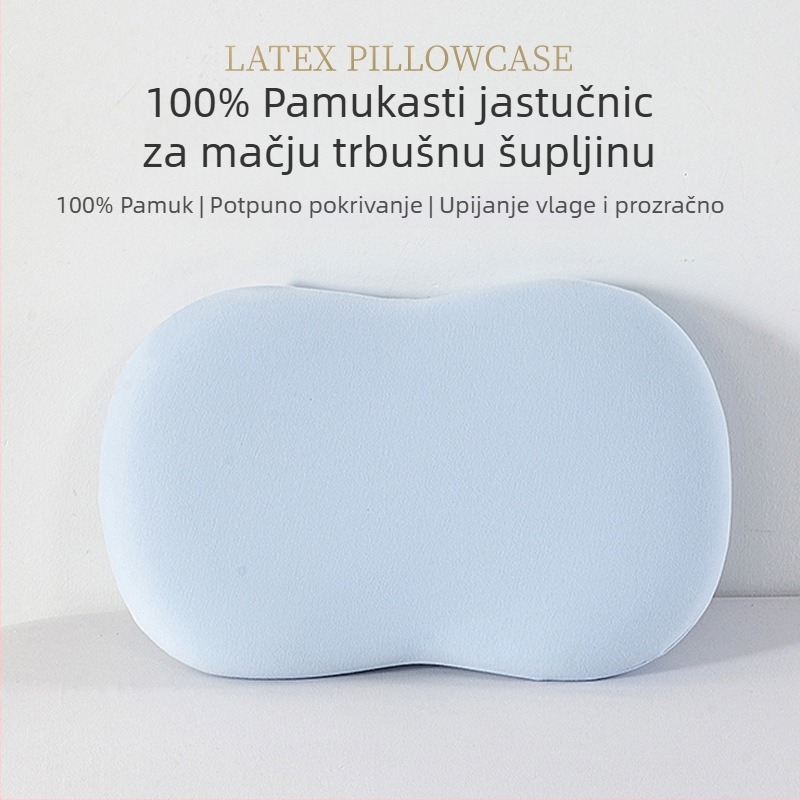 Jastučnica s mačjim trbusom - jednostavna tkanina, 100% pamuk, reaktivno ispisivanje i bojanje, moderni minimalistički stil