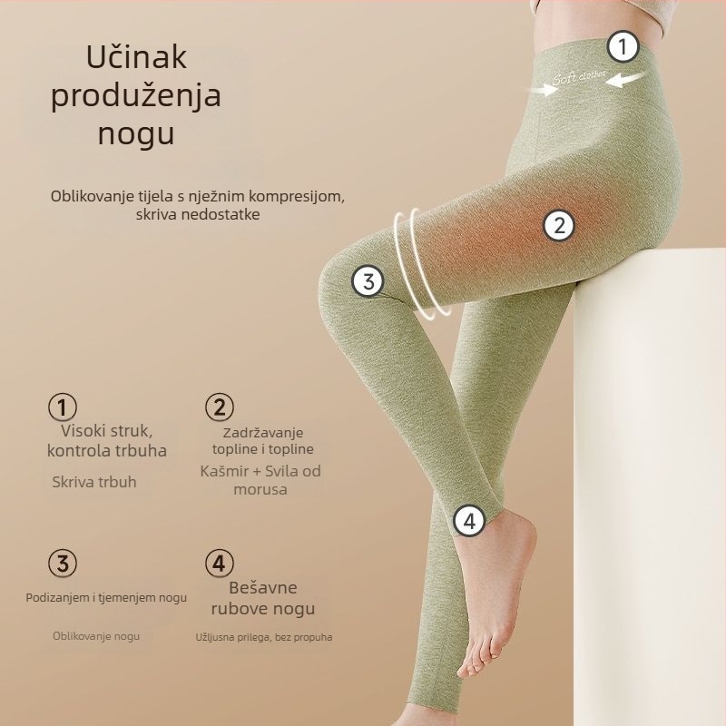 All-in-one hlače od debelog poliestera, glavni udio tkanine 90–95%, uski kroj, duljina hlača.