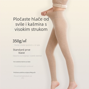 Ženske termalne hlače s visokim strukom, Derong tkanina, extra debele 351–400 g/m², grijanje i oblikovanje tijela