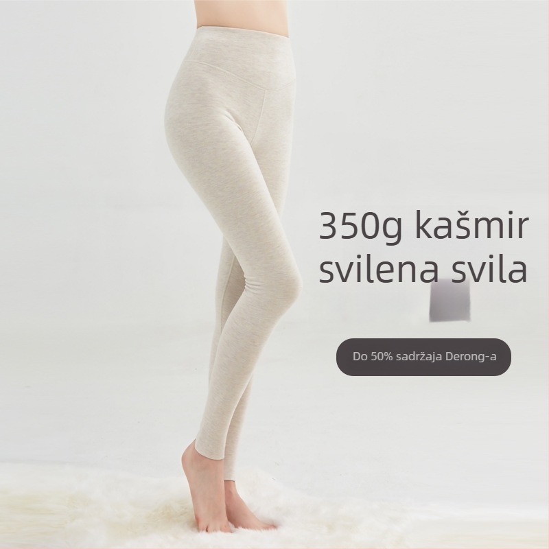 Ženske termalne hlače s visokim strukom, Derong tkanina, extra debele 351–400 g/m², grijanje i oblikovanje tijela