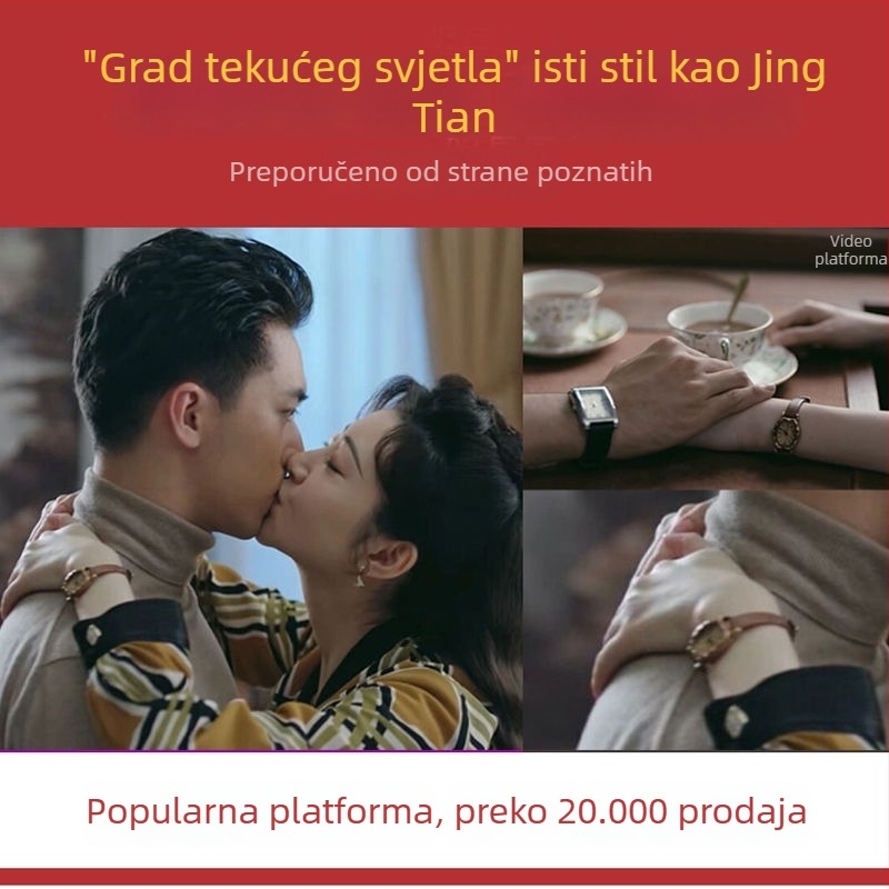 Novi ženski sat u vintage stilu, vodootporan, mali brojčanik, kožni remen, profinjen i kompaktan dizajn