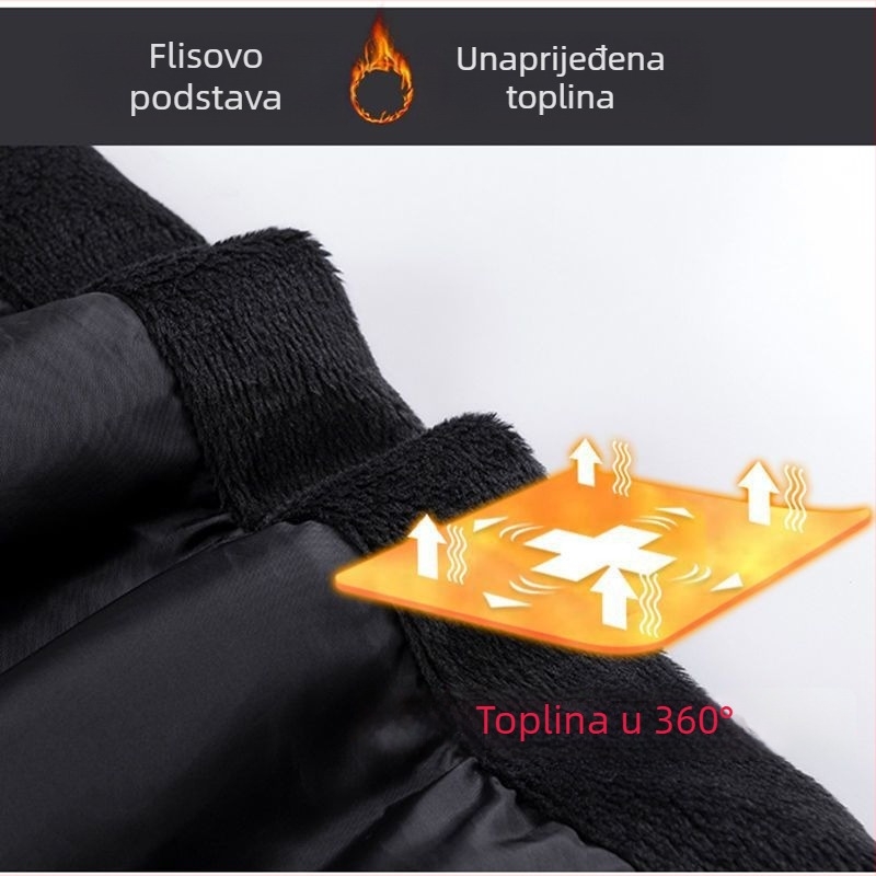 Ženske hlače s visokim strukom, debele i tople, dvostrano termalne, korejskog stila, zima