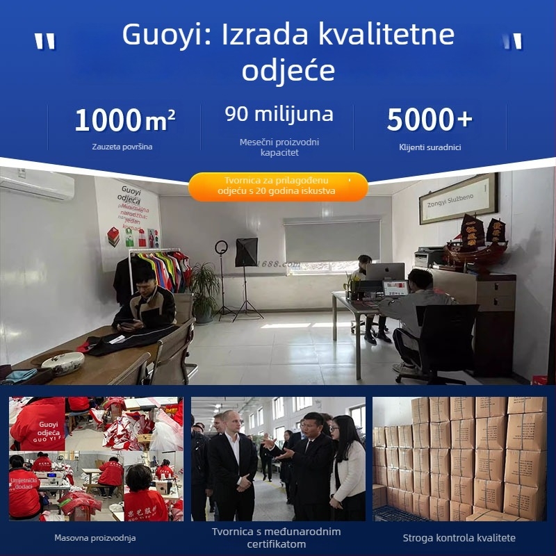 Lagana proljetno-jesenska vanjska jakna jednobojne boje, stojeći ovratnik, prednji zip, bez kapuljače, otisnut logotip