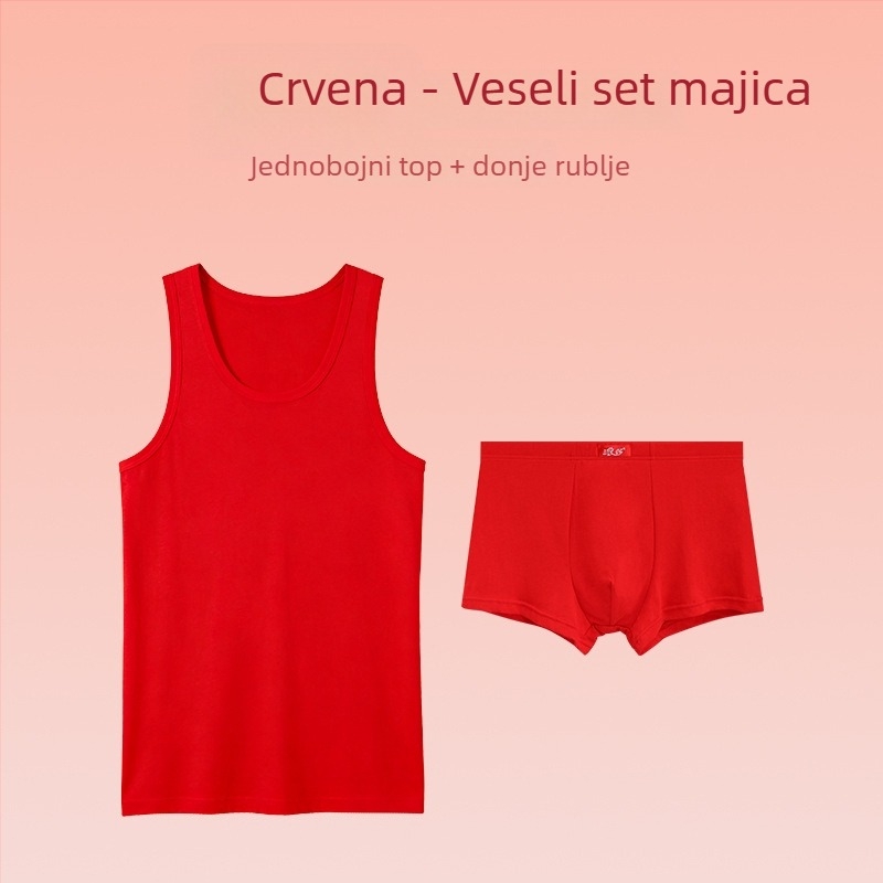 Langsha muška I-oblik majica bez rukava, 100% pamuk, okrugli izrez, 161–180 g/m²