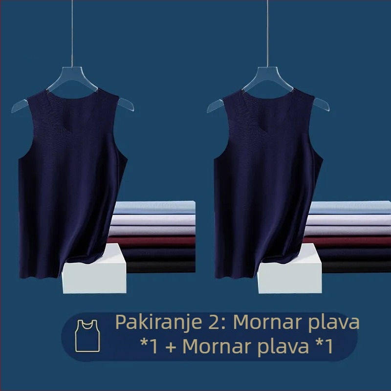 Muški bezrukavni top od modalnog materijala, ultra-tanki materijal 81–100 g/m2, 90–95% modal, V-izrez, aktivni stil