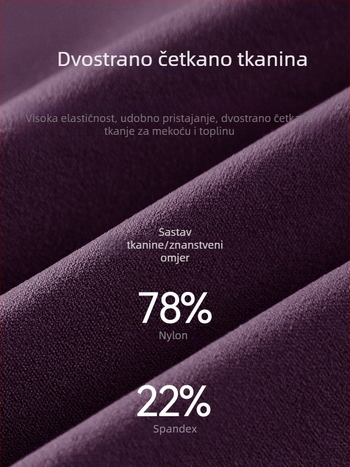 Ženski fitness jog-top s ugrađenim grudnjakom s jednim košem, prozračan stražnji otvor, plisirani struk, 78% najlon 22% spandeks