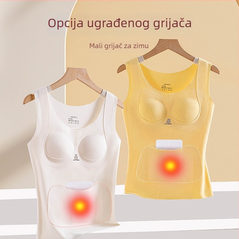 Topla vestica za djevojčice u razvoju s jastučićem za prsni dio, jesensko-zimska verzija