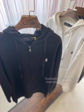 Ženski hooded cardigan sweatshirt s izšivanim uzorkom životinja, slobodan kroj, zatvarač, pamuk-poliester smjesa