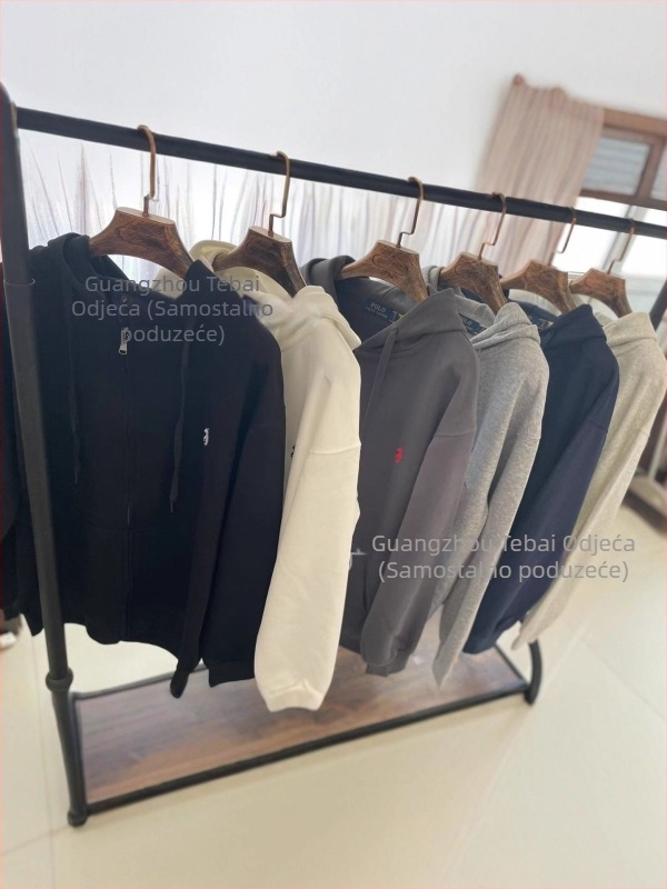 Ženski hooded cardigan sweatshirt s izšivanim uzorkom životinja, slobodan kroj, zatvarač, pamuk-poliester smjesa