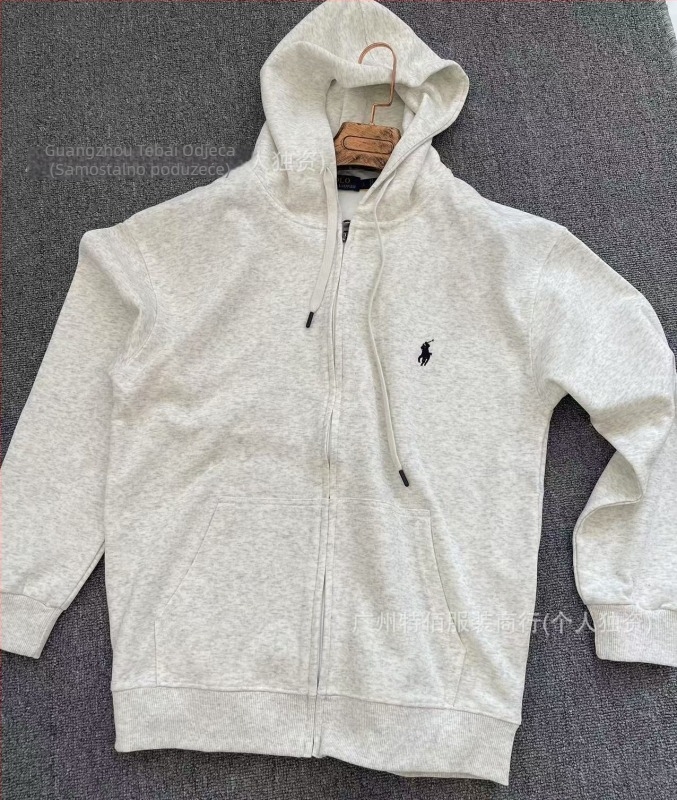 Ženski hooded cardigan sweatshirt s izšivanim uzorkom životinja, slobodan kroj, zatvarač, pamuk-poliester smjesa