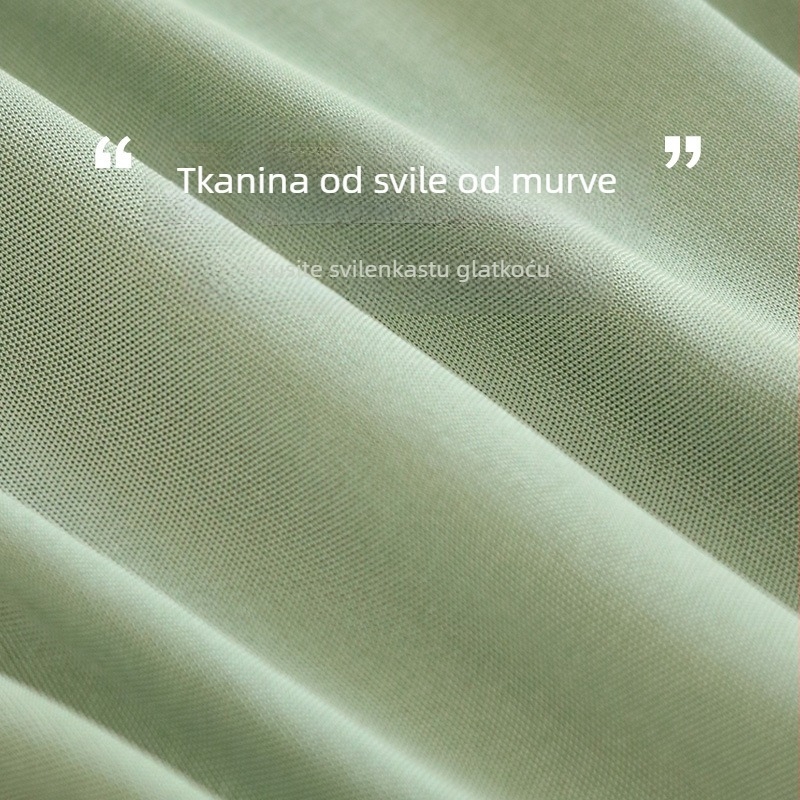 Mulberry svileni T-shirt s V-izrezom, kratkim rukavima, ležerni kroj, duljina 50-65 cm