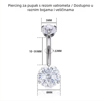 G23 titan unutarnji navoj, dvostrani završetak, tri kandže, lukasta baza, geometrijski dizajn, jednobojni gradijent