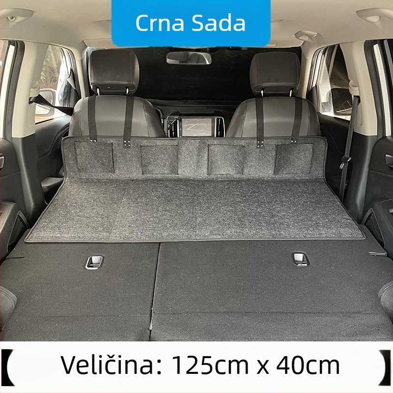SUV putni krevet za stražnji prtljažnik — automatsko naduvavanje, flokirana tkanina, model 1537-3