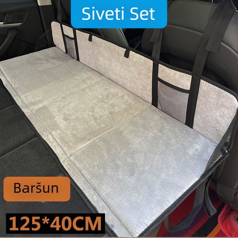 SUV putni krevet za stražnji prtljažnik — automatsko naduvavanje, flokirana tkanina, model 1537-3