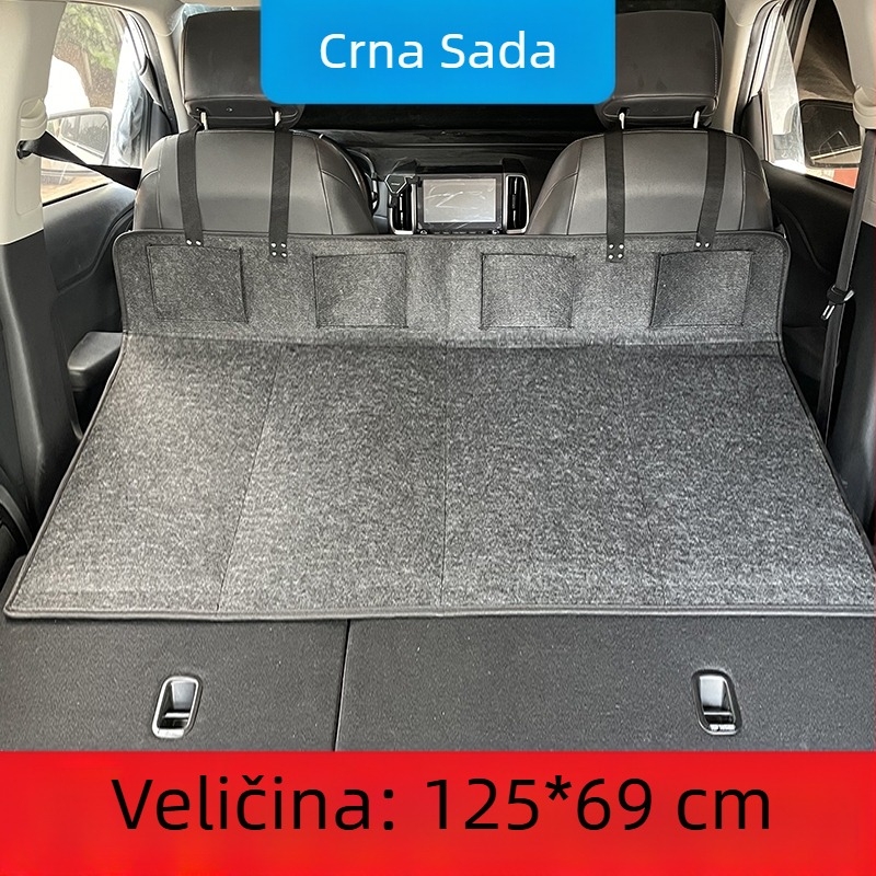 SUV putni krevet za stražnji prtljažnik — automatsko naduvavanje, flokirana tkanina, model 1537-3