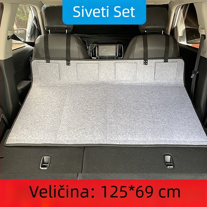 SUV putni krevet za stražnji prtljažnik — automatsko naduvavanje, flokirana tkanina, model 1537-3