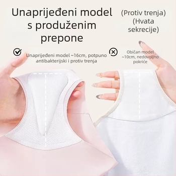 Ženske antifriktivne gaćice sa srednjim podom, Ice Silk materijal, prozračne, antibakterijske, pamuk podstava u preponama