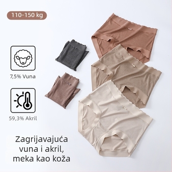 Ženske gaćice velikog broja za jesen/zimu, bezšivne, tople s svilenim podstavom