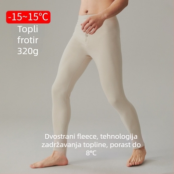 Muške akrilne termalne hlače s flis podstavom, ekstra debeli 301–350 g/m², baršunasta podstava, grijanje, antibakterijske i antistaticke osobine