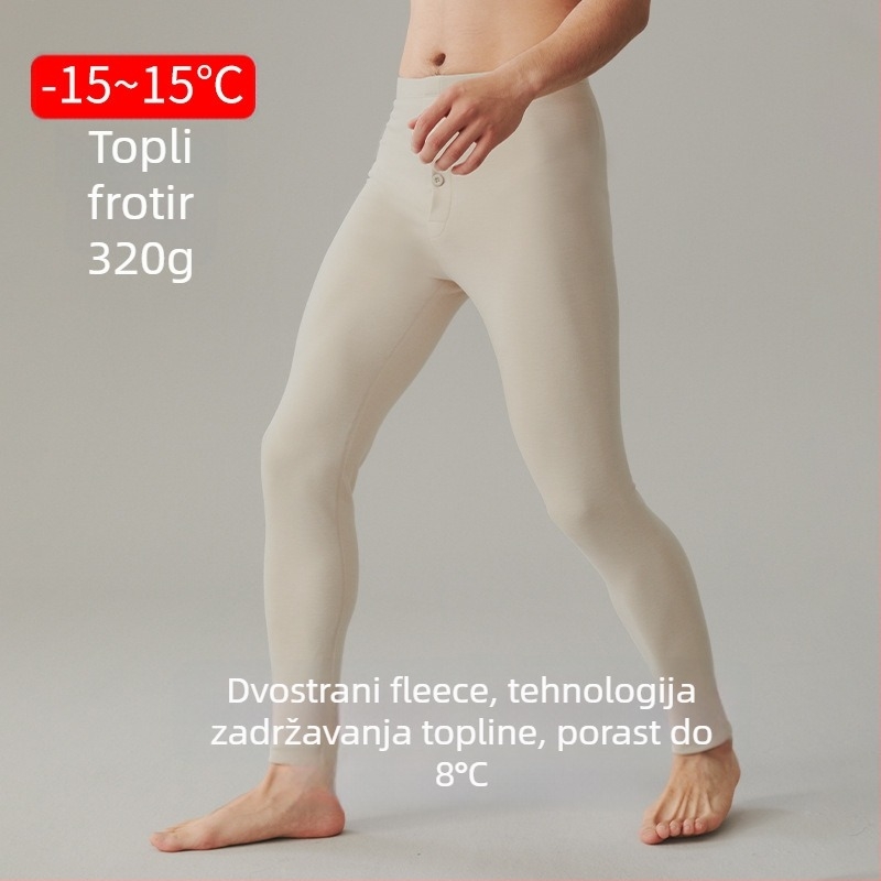 Muške akrilne termalne hlače s flis podstavom, ekstra debeli 301–350 g/m², baršunasta podstava, grijanje, antibakterijske i antistaticke osobine