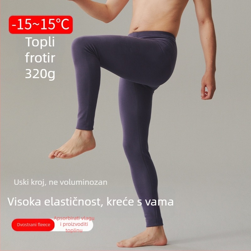 Muške akrilne termalne hlače s flis podstavom, ekstra debeli 301–350 g/m², baršunasta podstava, grijanje, antibakterijske i antistaticke osobine