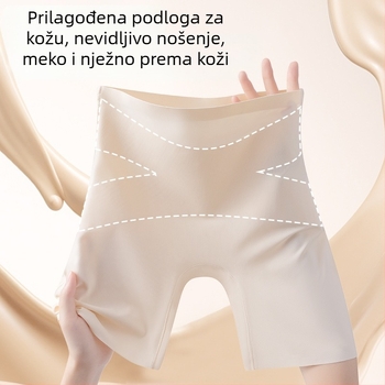 Tri u jednome ženske hlače od ledenog svilenog materijala s visokim strukom za kontrolu trbuha i podizanje stražnjice, legice za zaštitu od prozirnosti